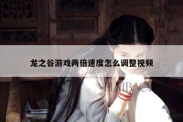 龙之谷游戏两倍速度怎么调整视频