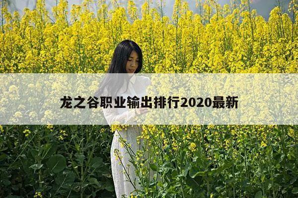 龙之谷职业输出排行2020最新