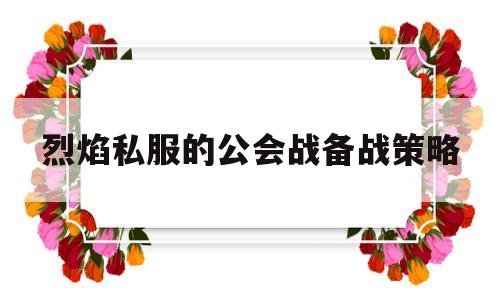 冒险岛私服的公会战备战策略